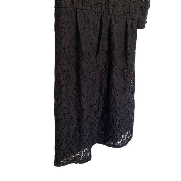 NWT Anthropologie Large Black Lace Cocktail Dress Staci Woo Souvenir - Picture 7 of 14